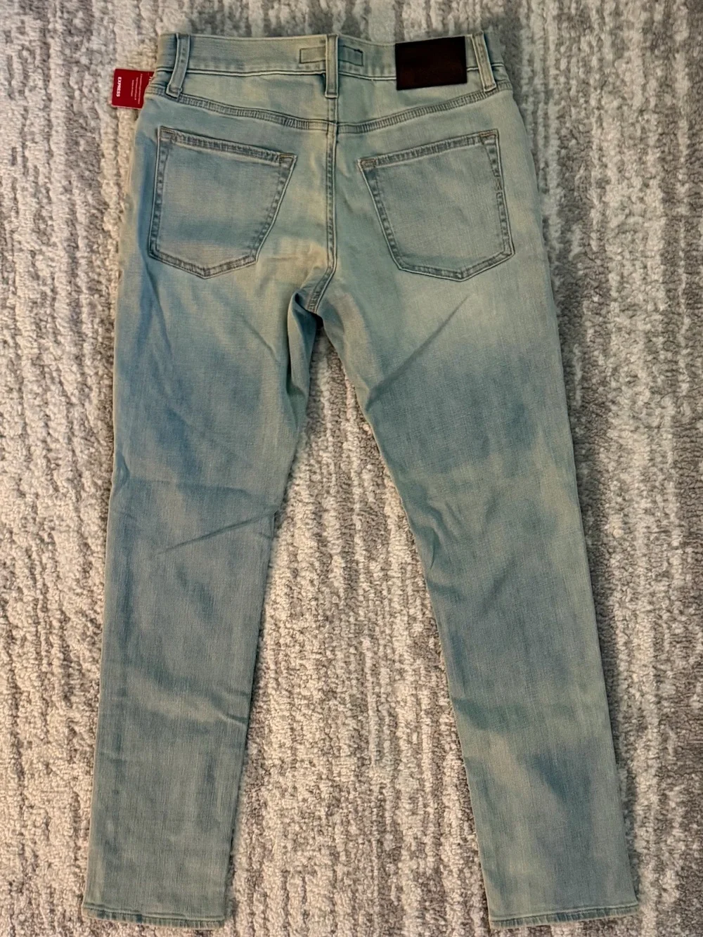Express Men's Skinny Jeans in Light Blue Wash